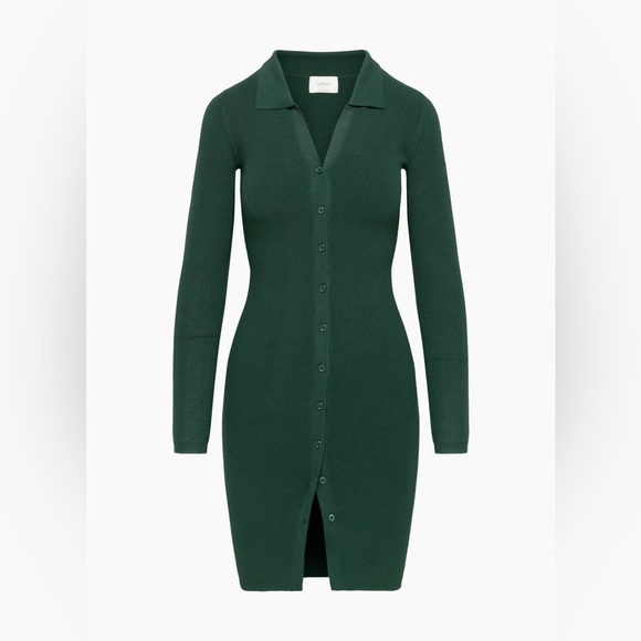 Aritzia Wilfred Cove Knit Dress Colour Scarab Size XL NWOT - Picture 5 of 10